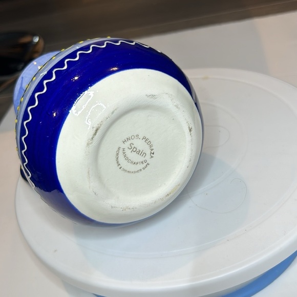 Hand Painted Pitcher Decor HNOS Pedraza Spain Pottery pitcher vase - Picture 9 of 13